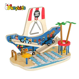 Montessori Materials pirate wooden musical baby toys educational toy with Bell W07A237